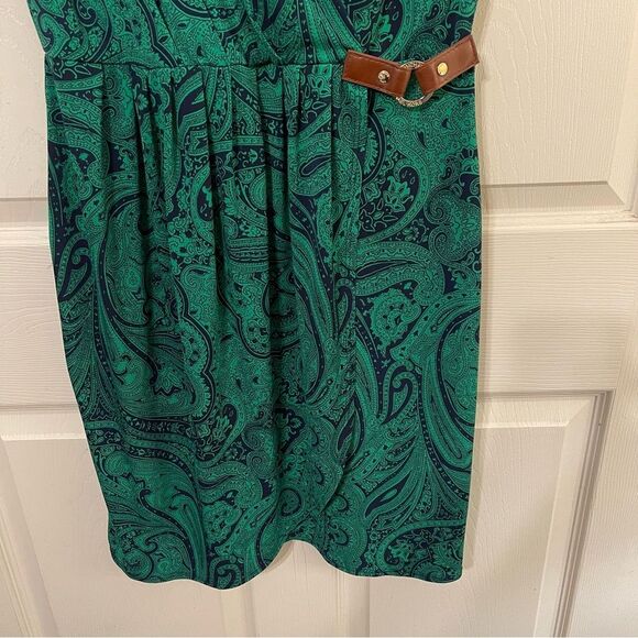 Michael Kors Emerald Green Wrap Mini Dress - Picture 2 of 7